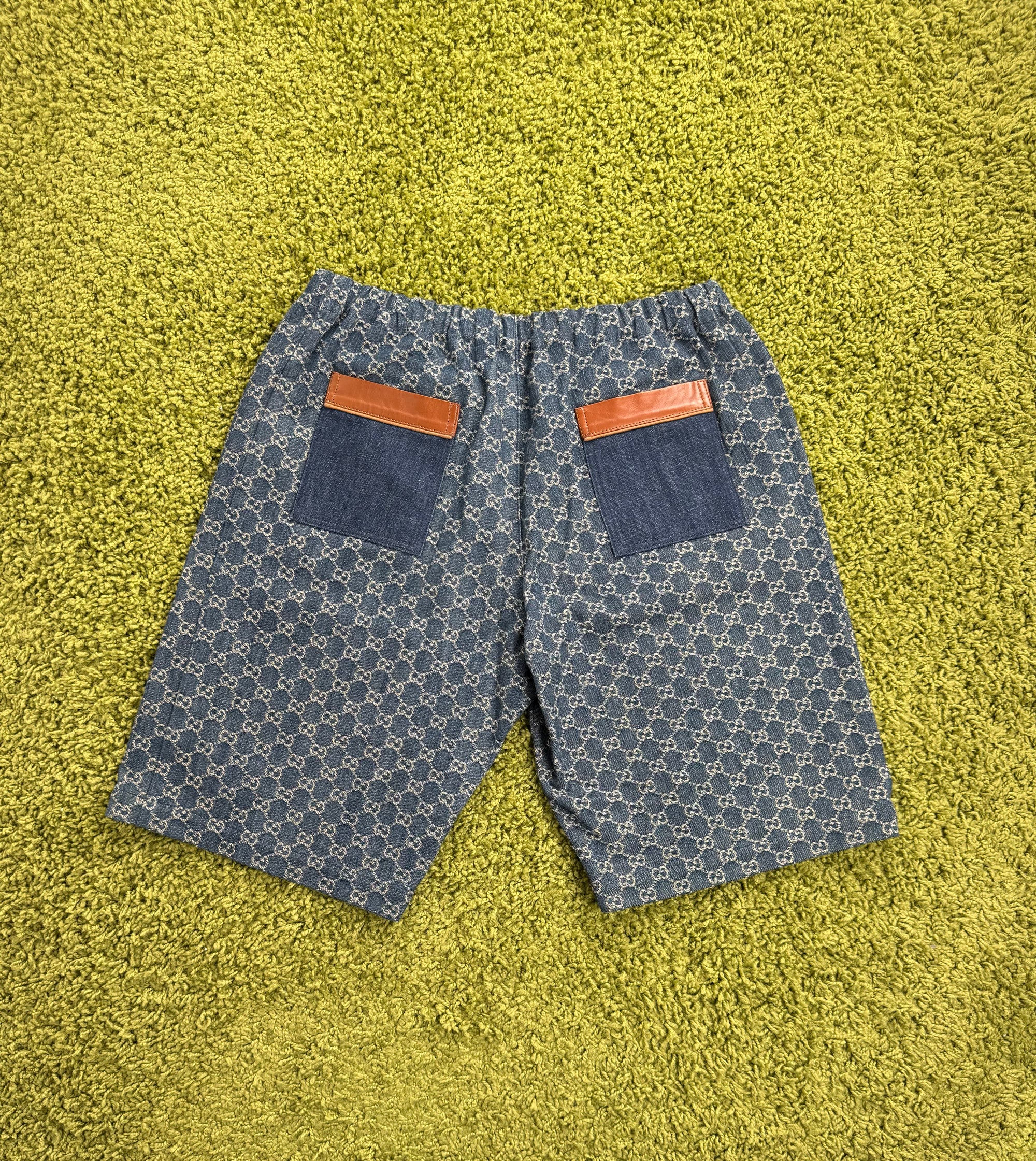 Pantaloncino In denim Gucci Blu Monogram XL