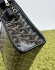 Pochette Goyard Jouvence MM in tela Goyardine Nera