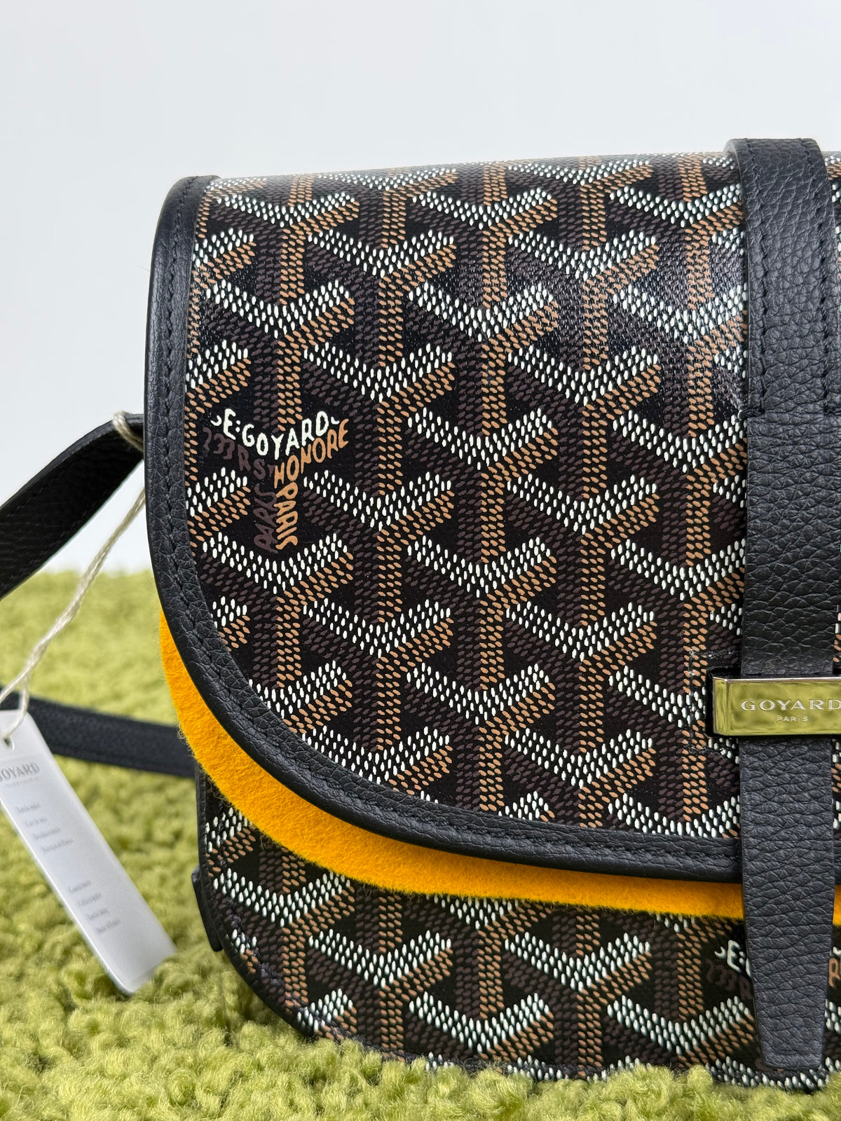 Goyard Borsa a tracolla Belvedère PM in tela Goyardine Nero