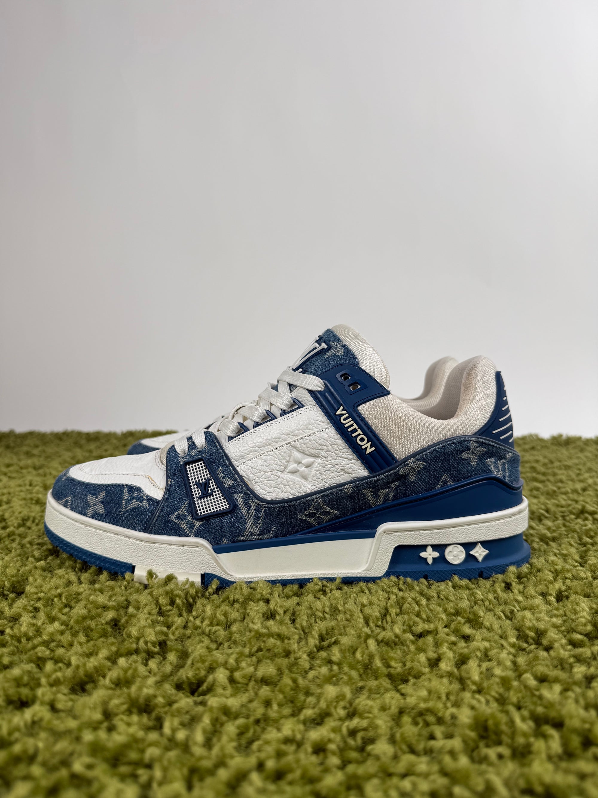 Louis Vuitton Trainer in denim Blu 8