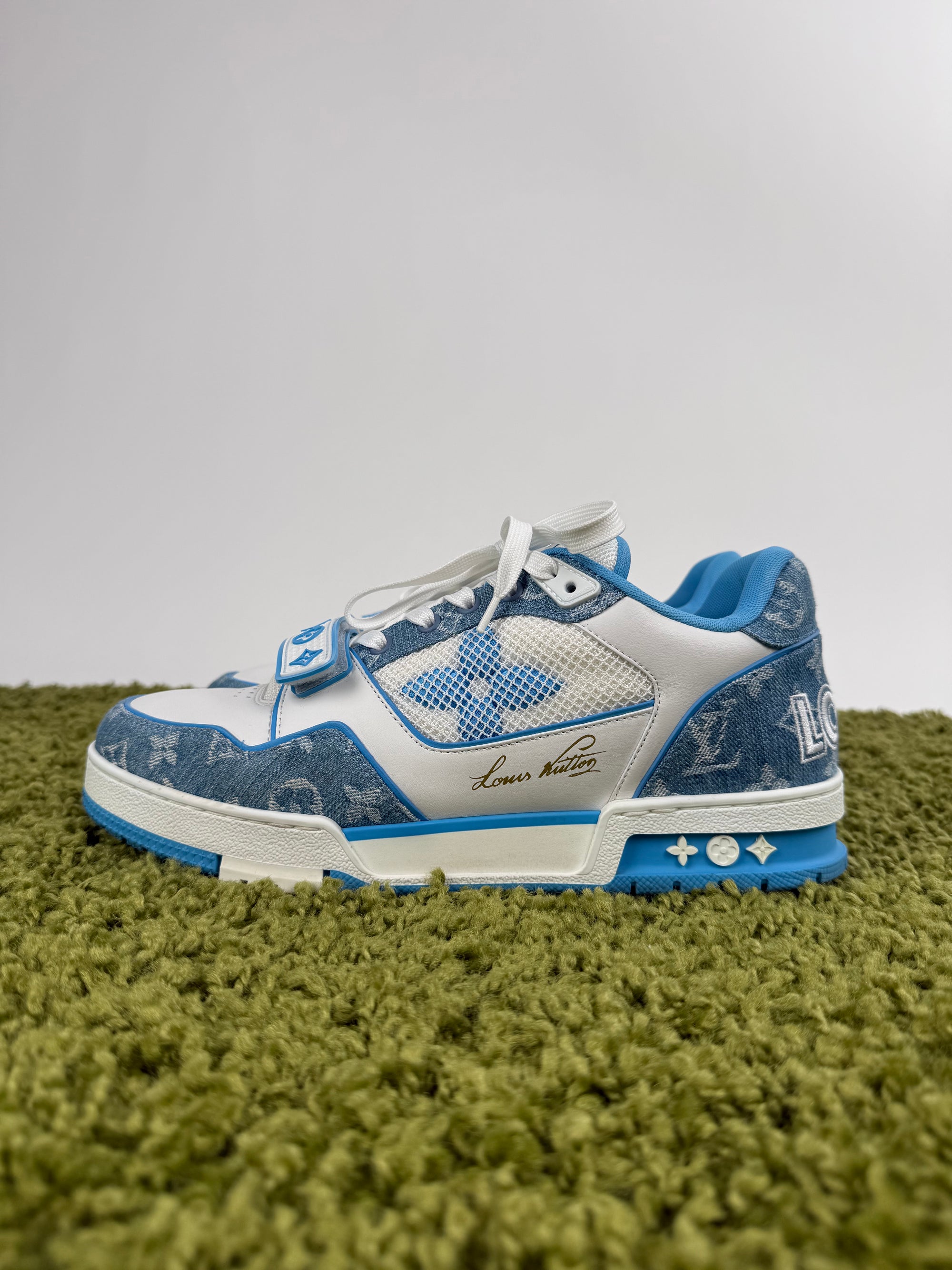 Louis Vuitton Trainer In Denim Azzurra 8