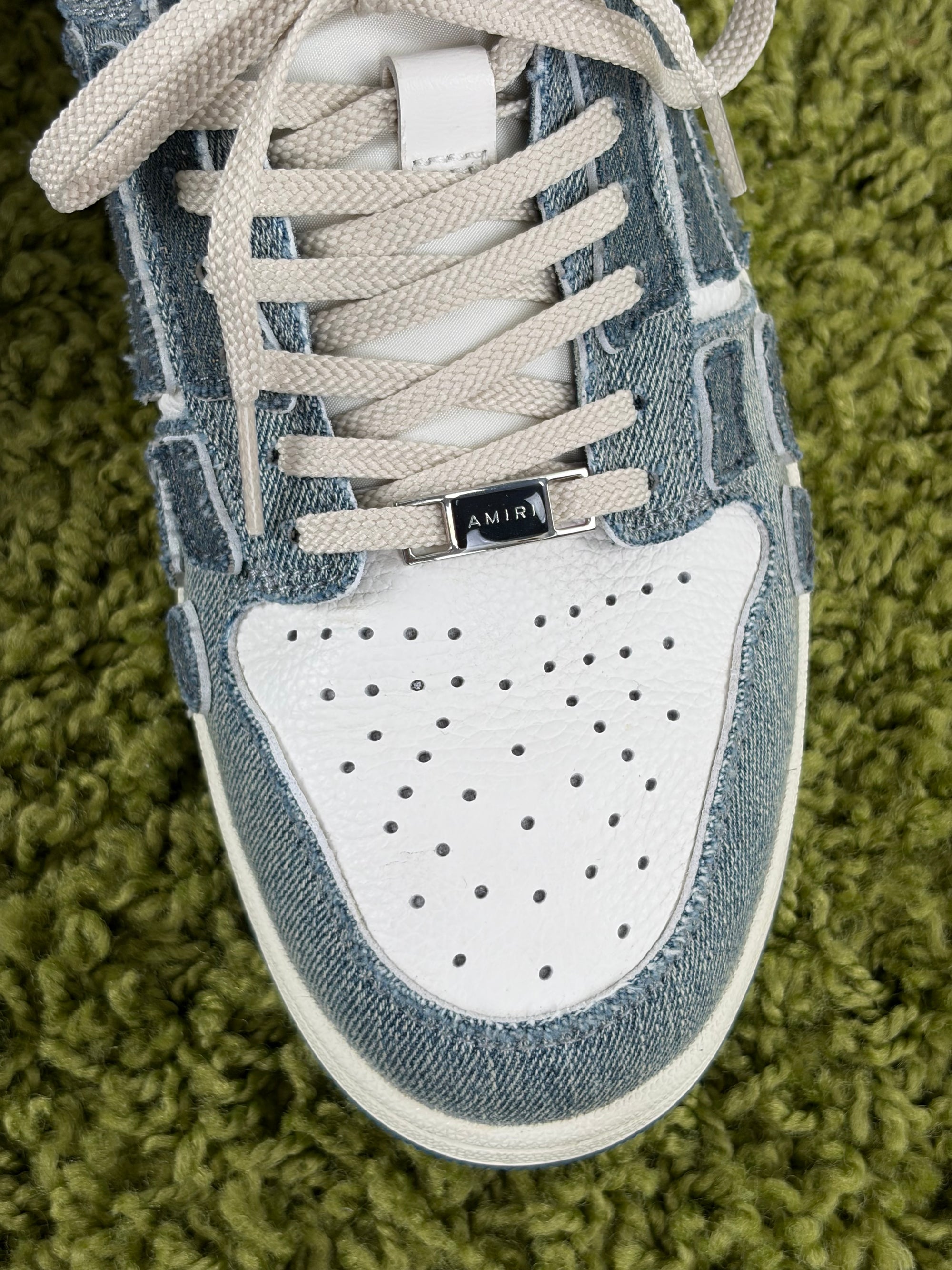 Amiri skeleton Size 43 bianche e azzurre