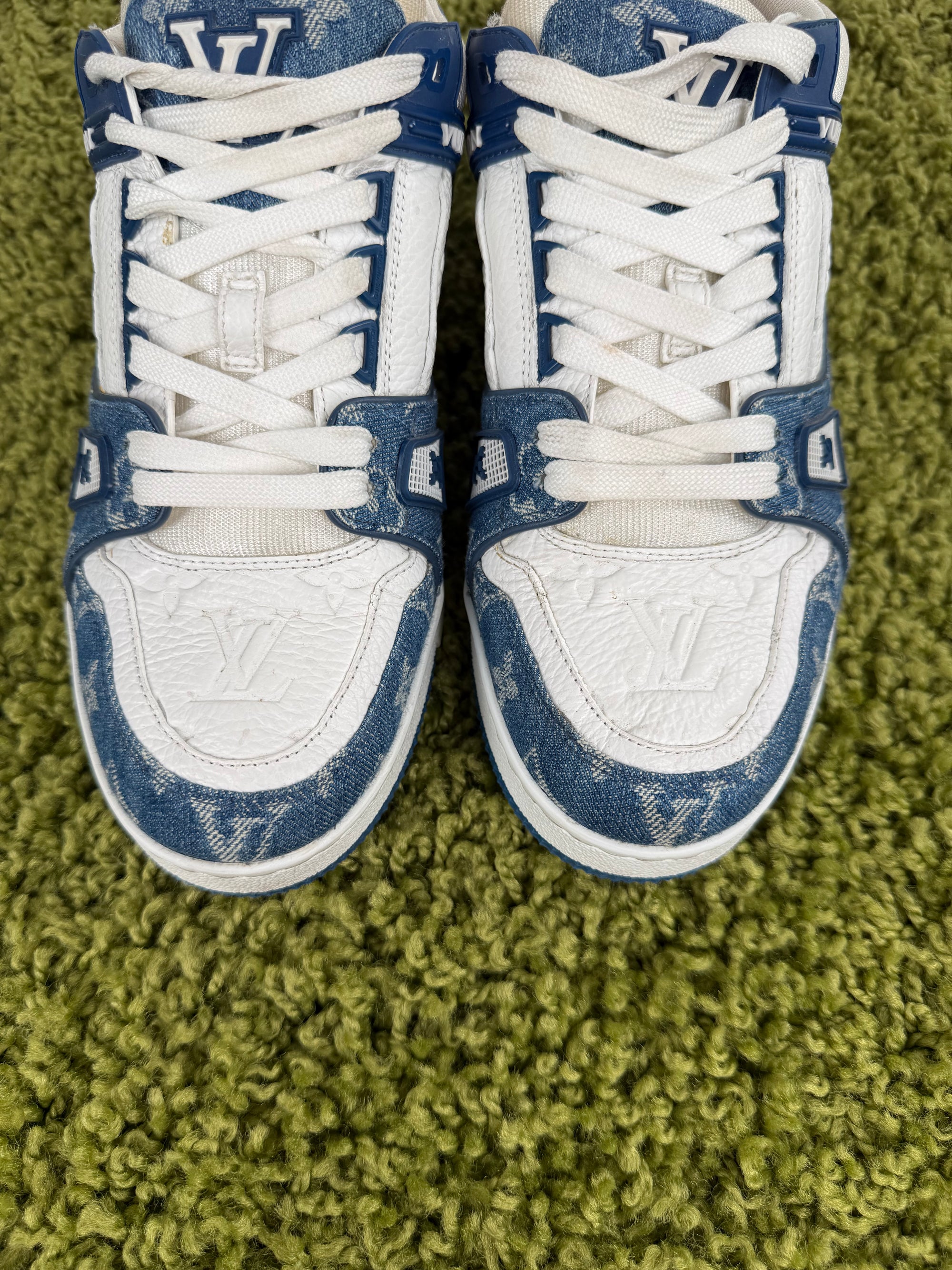 Louis Vuitton Trainer In Denim Blu 6