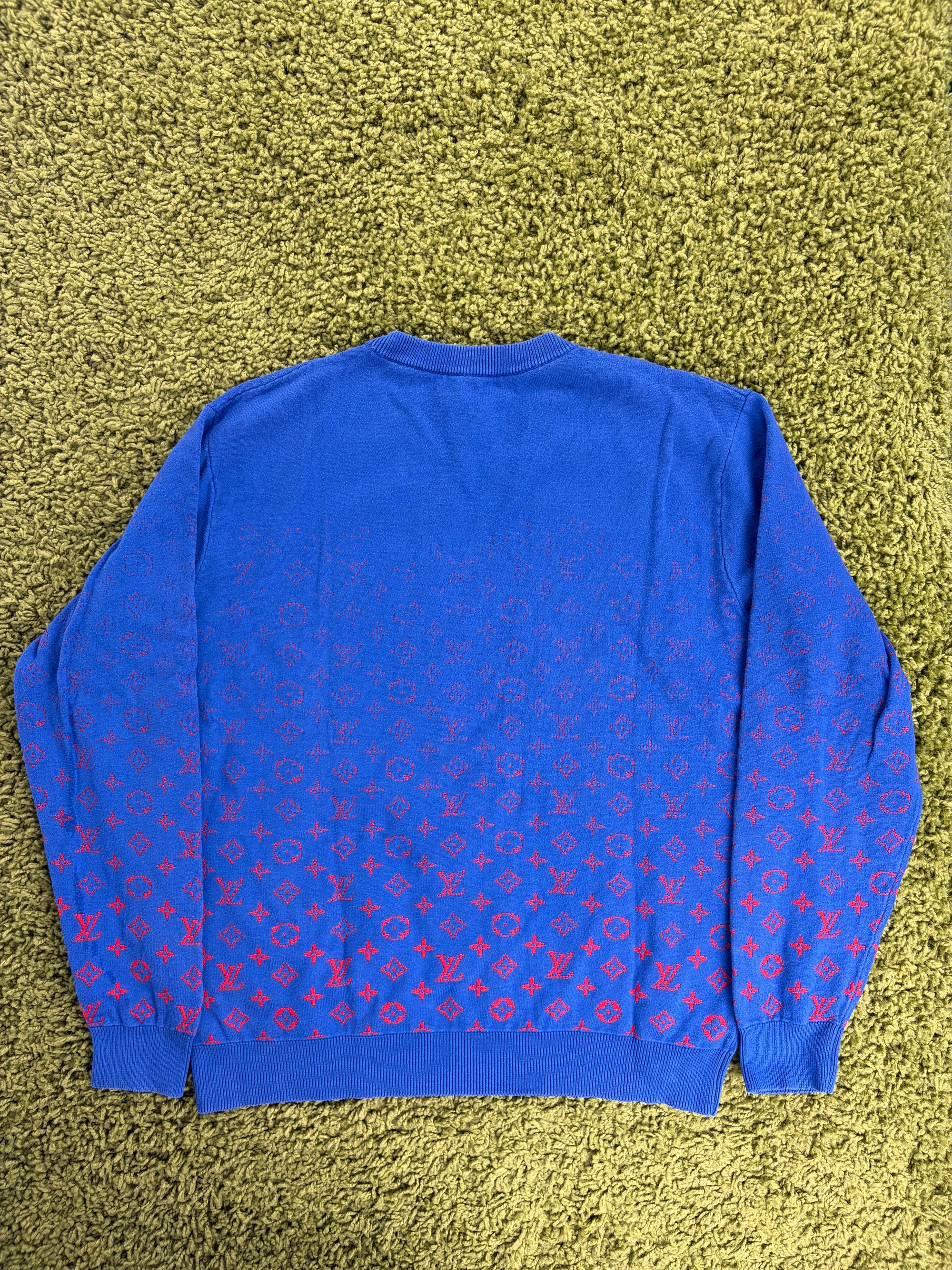 Felpa Louis Vuitton Size M blu e rossa