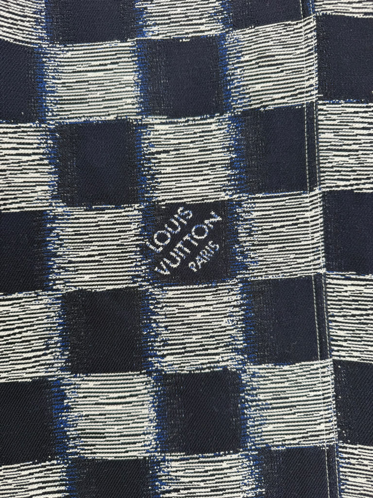 Pantalone Louis Vuitton damier 50 blu