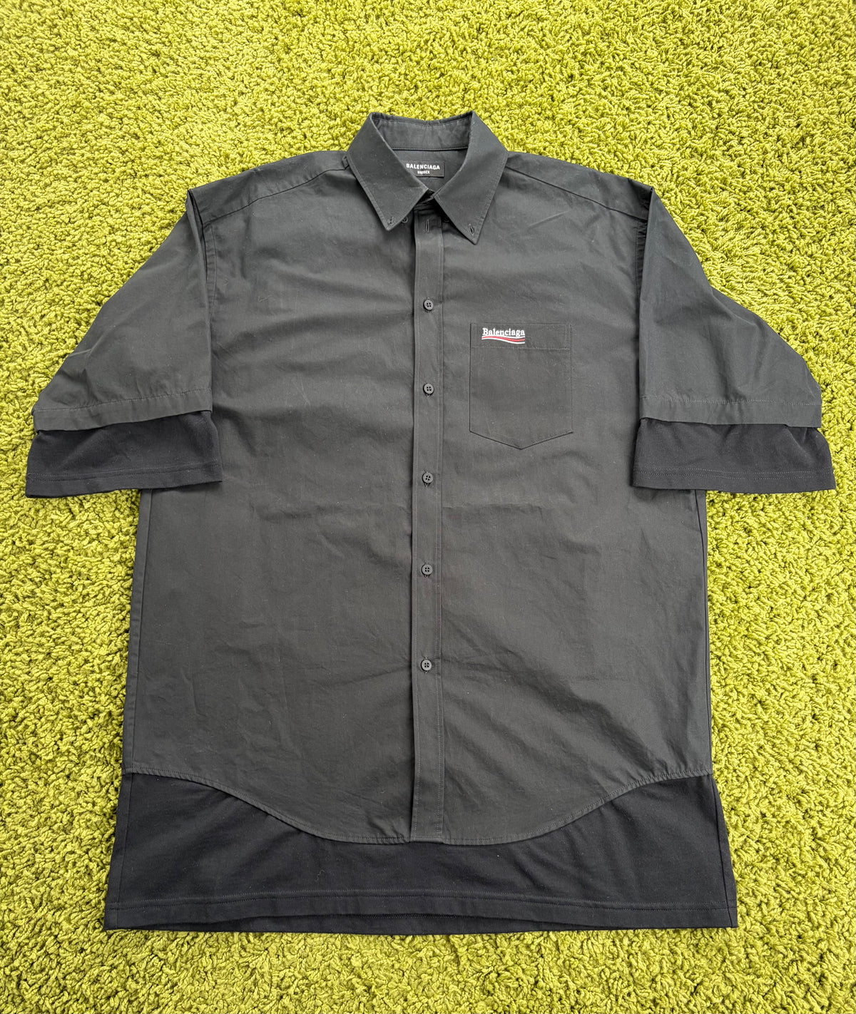 Camicia Balenciaga doppio strato Nera 37