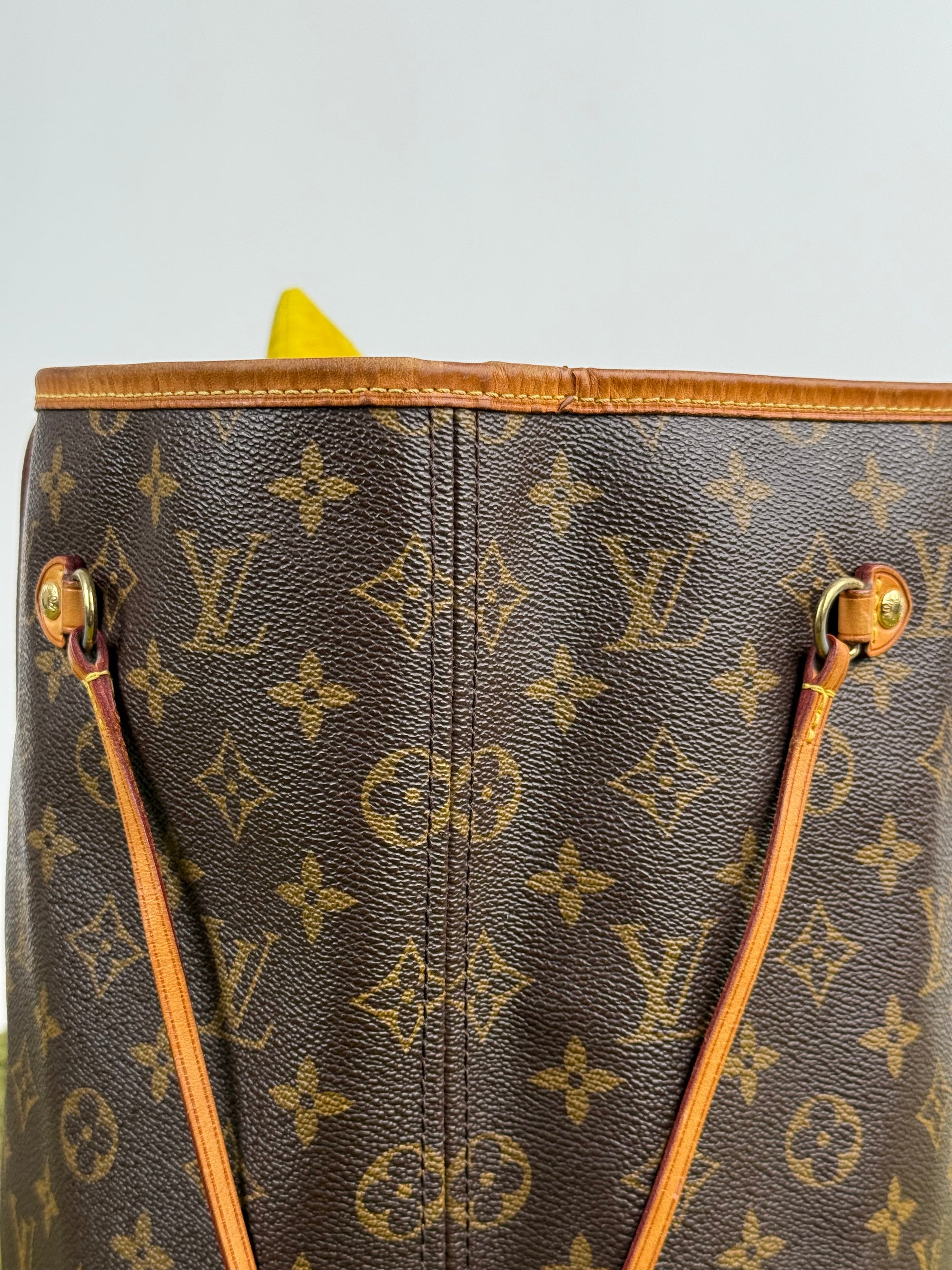 Borsa Neverfull MM monogram Louis Vuitton Marrone