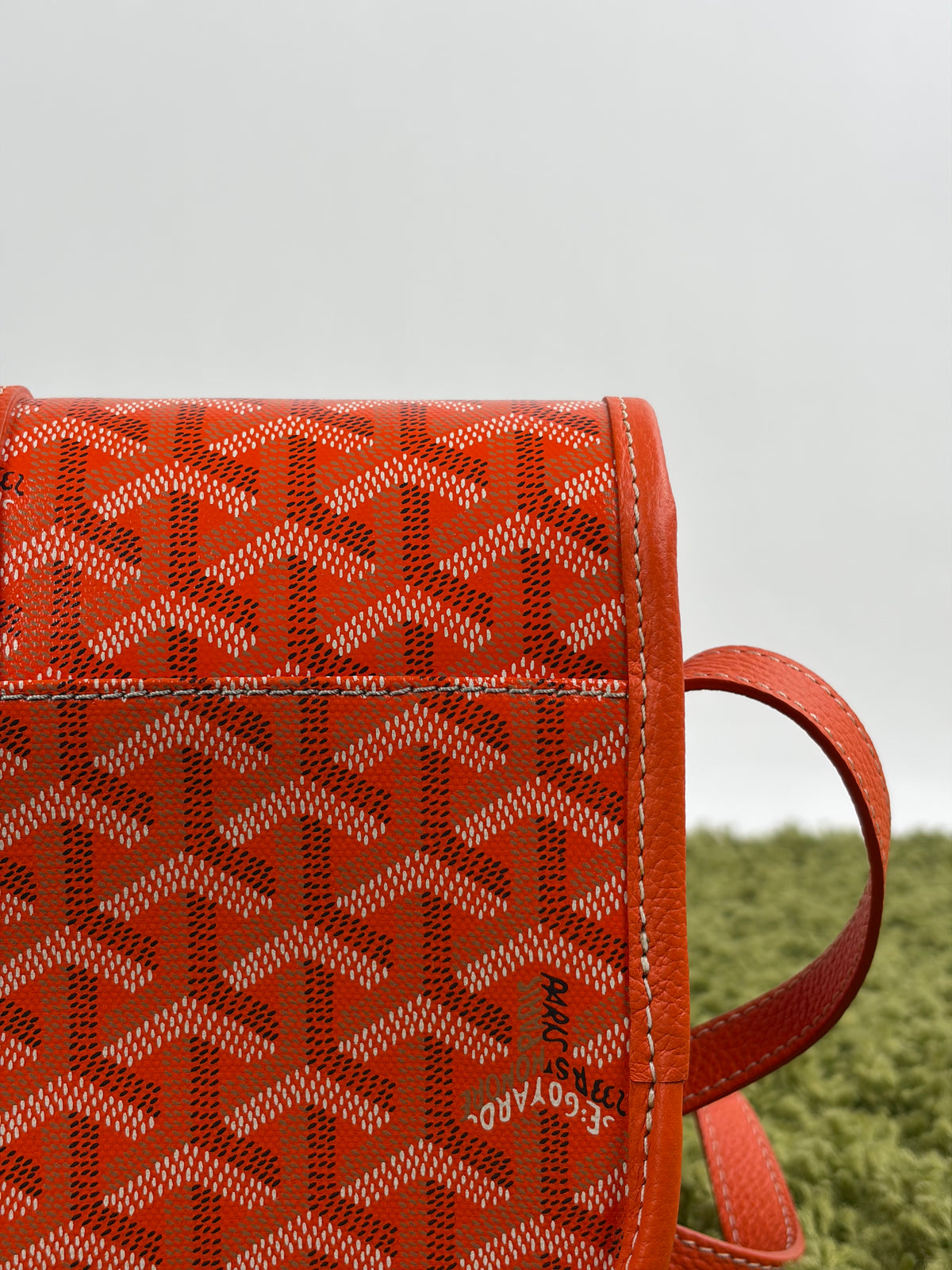 Borsa Goyard Belvedere PM in tela Goyardine Arancione