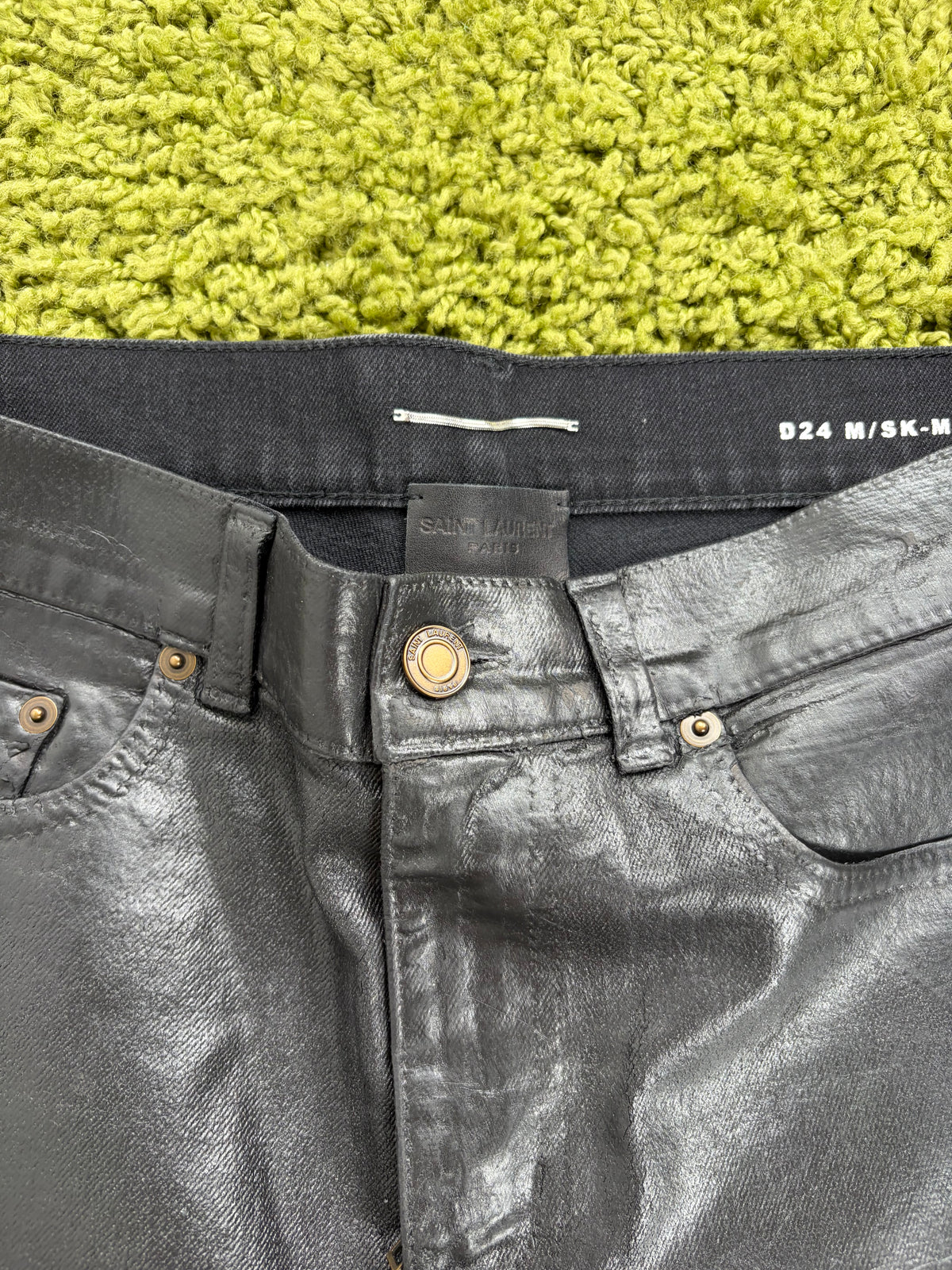 Jeans Yves Saint Laurent D24 oil coated Nero 30