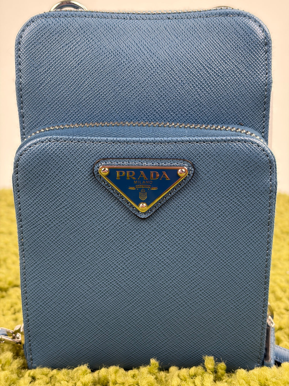 Borsa a tracolla Prada Smartphone Case Blu