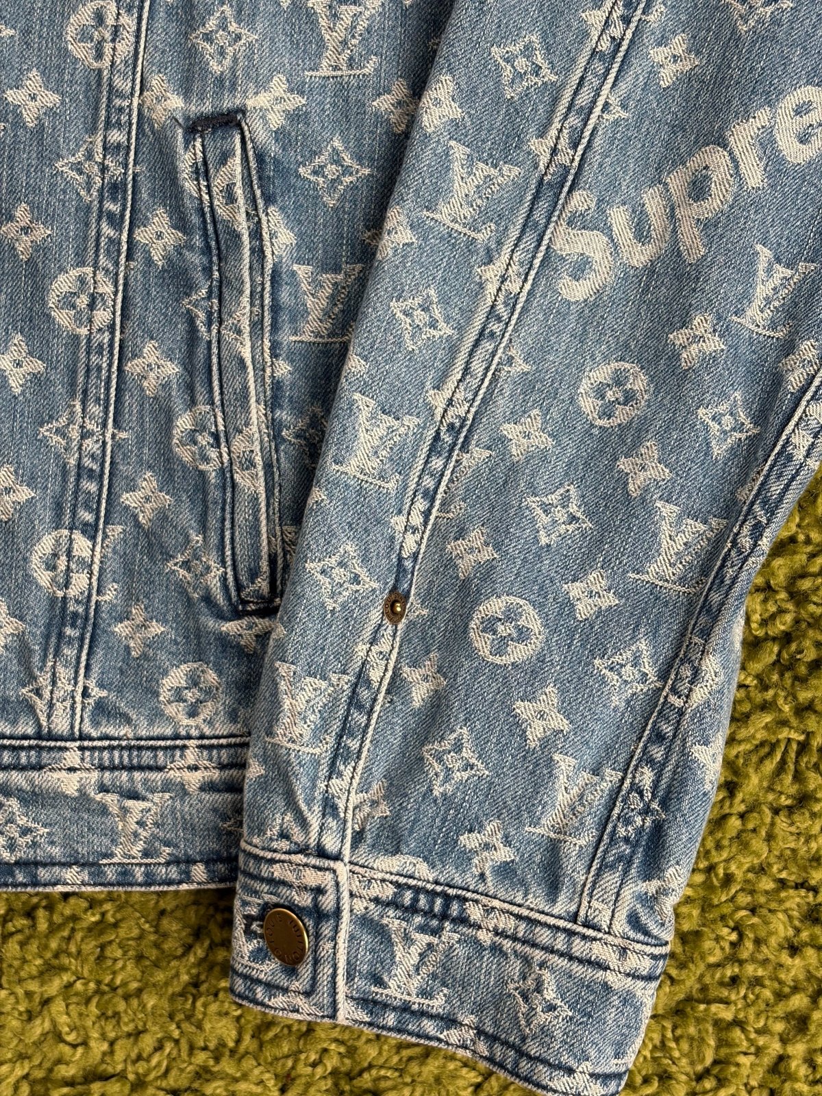 Completo Louis Vuitton X Supreme Size 50/34 blu e bianco - Second Hand Di Fiore