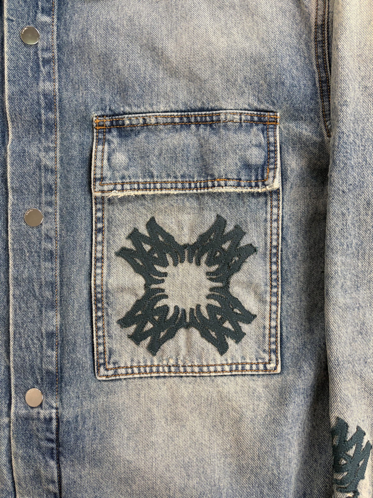 Giacca ma qua Amiri Appliquè In Denim L