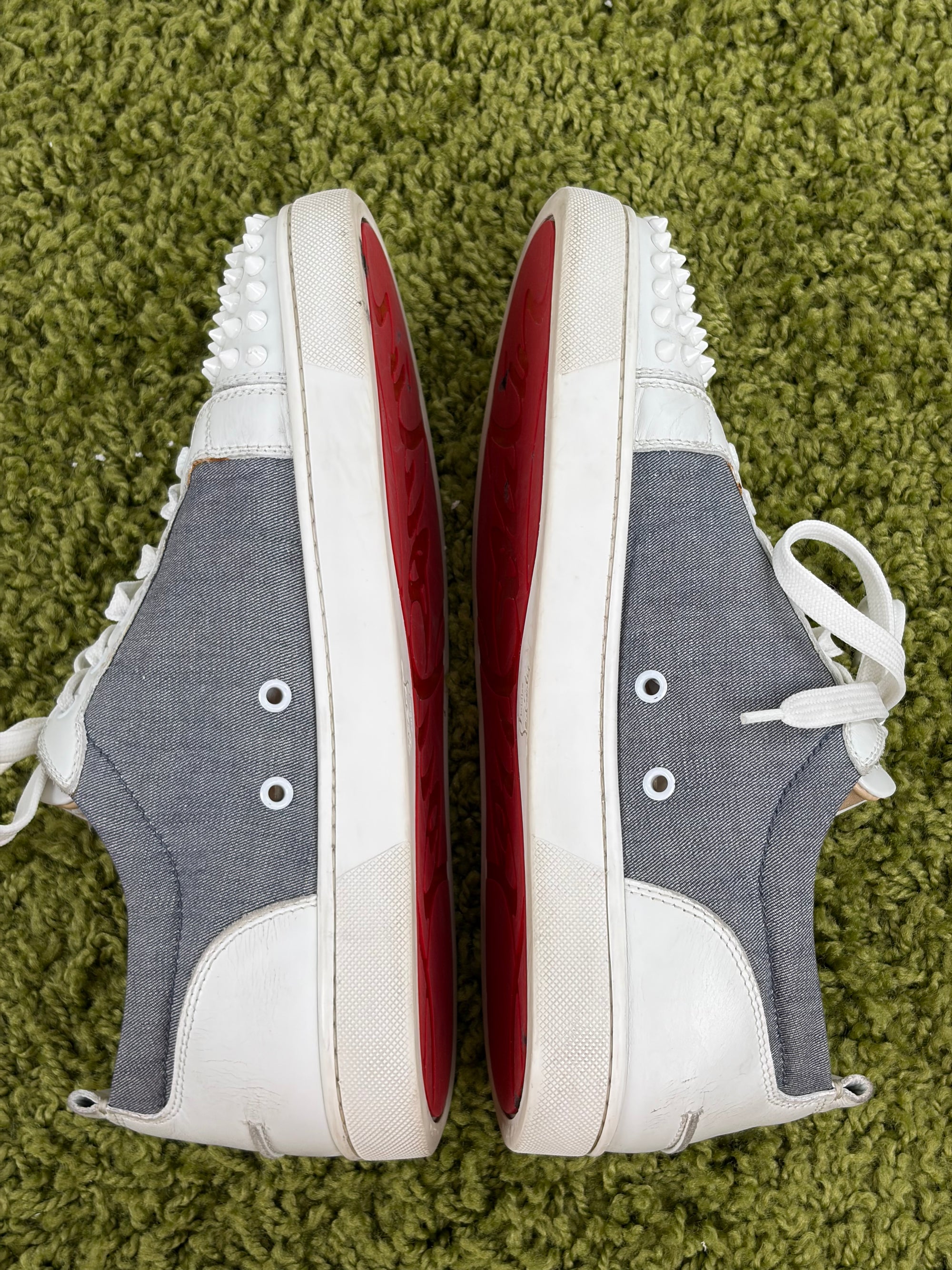 Louboutin Size 43 bianche e blu
