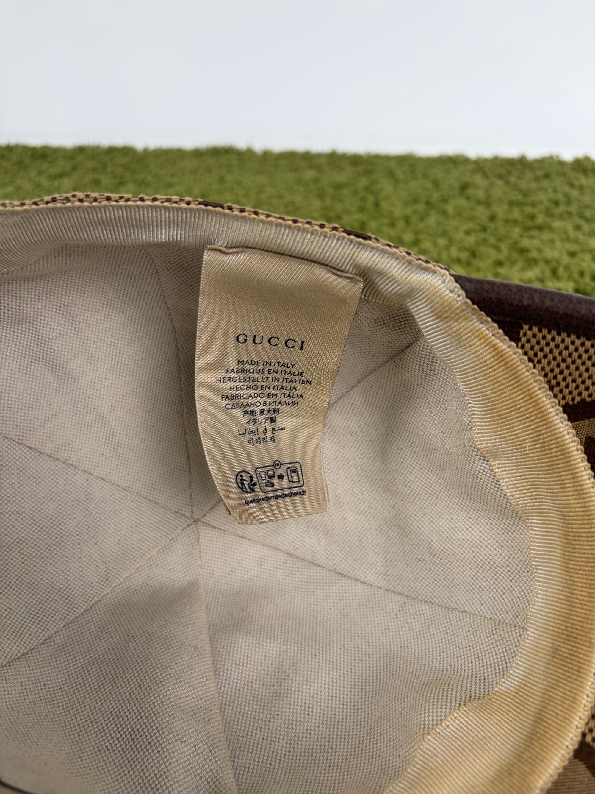 Cappello Gucci marrone e beige