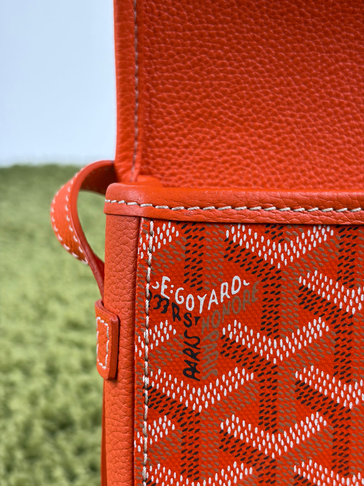 Borsa Goyard Belvedere PM in tela Goyardine Arancione
