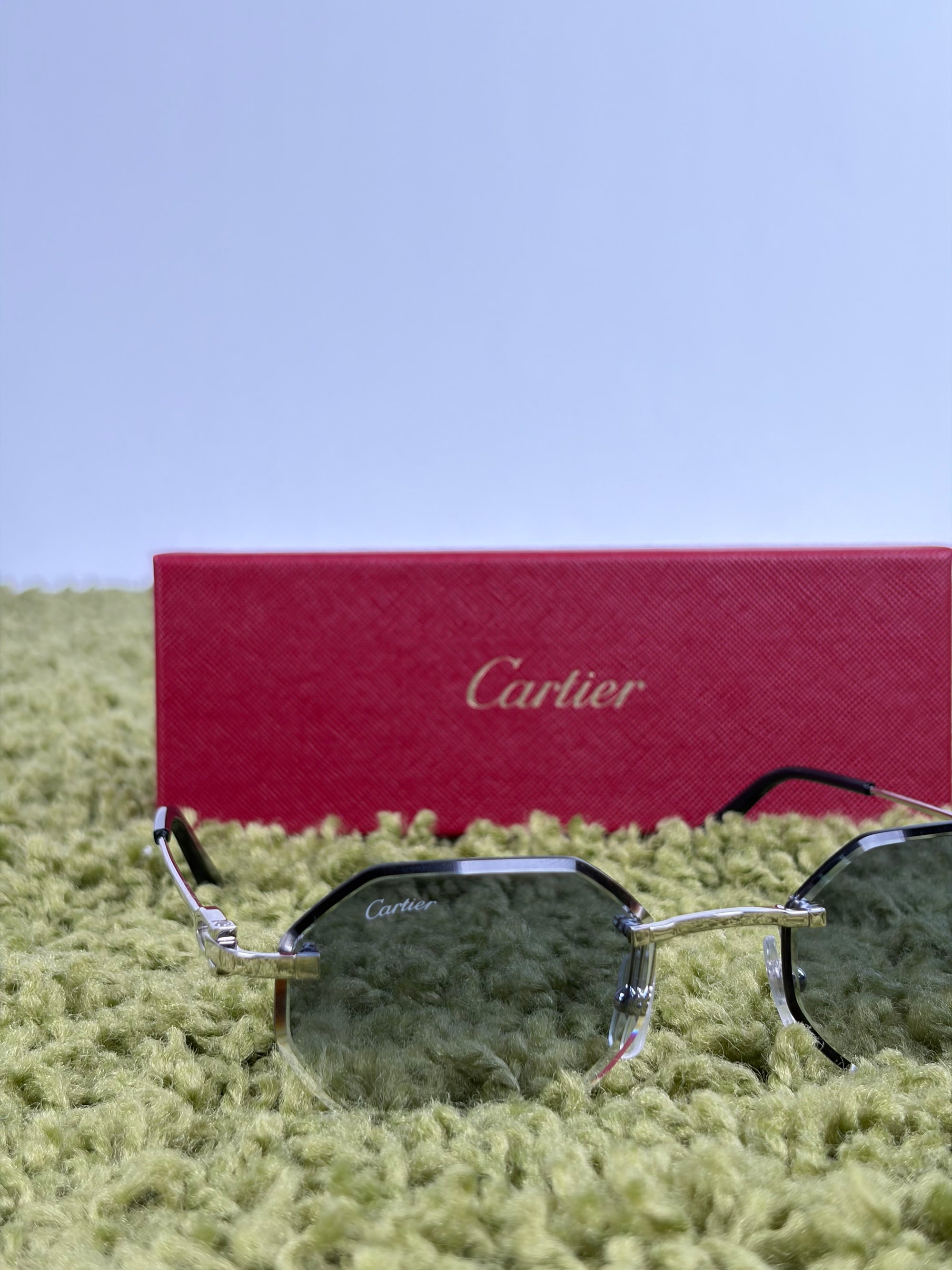 Occhiali Cartier neri e argento