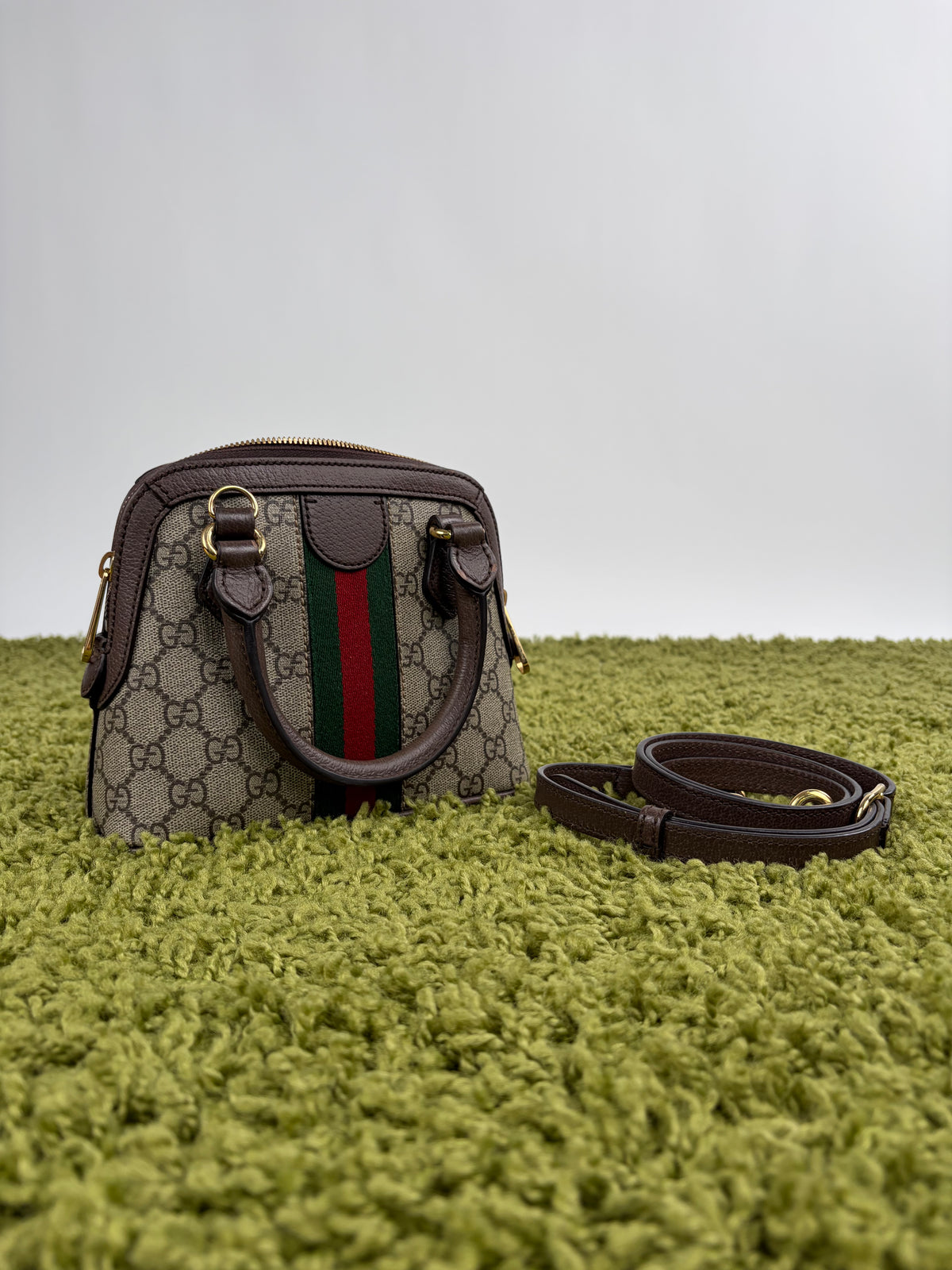 Mini Borsa a Mano Ophidia Gucci Beige