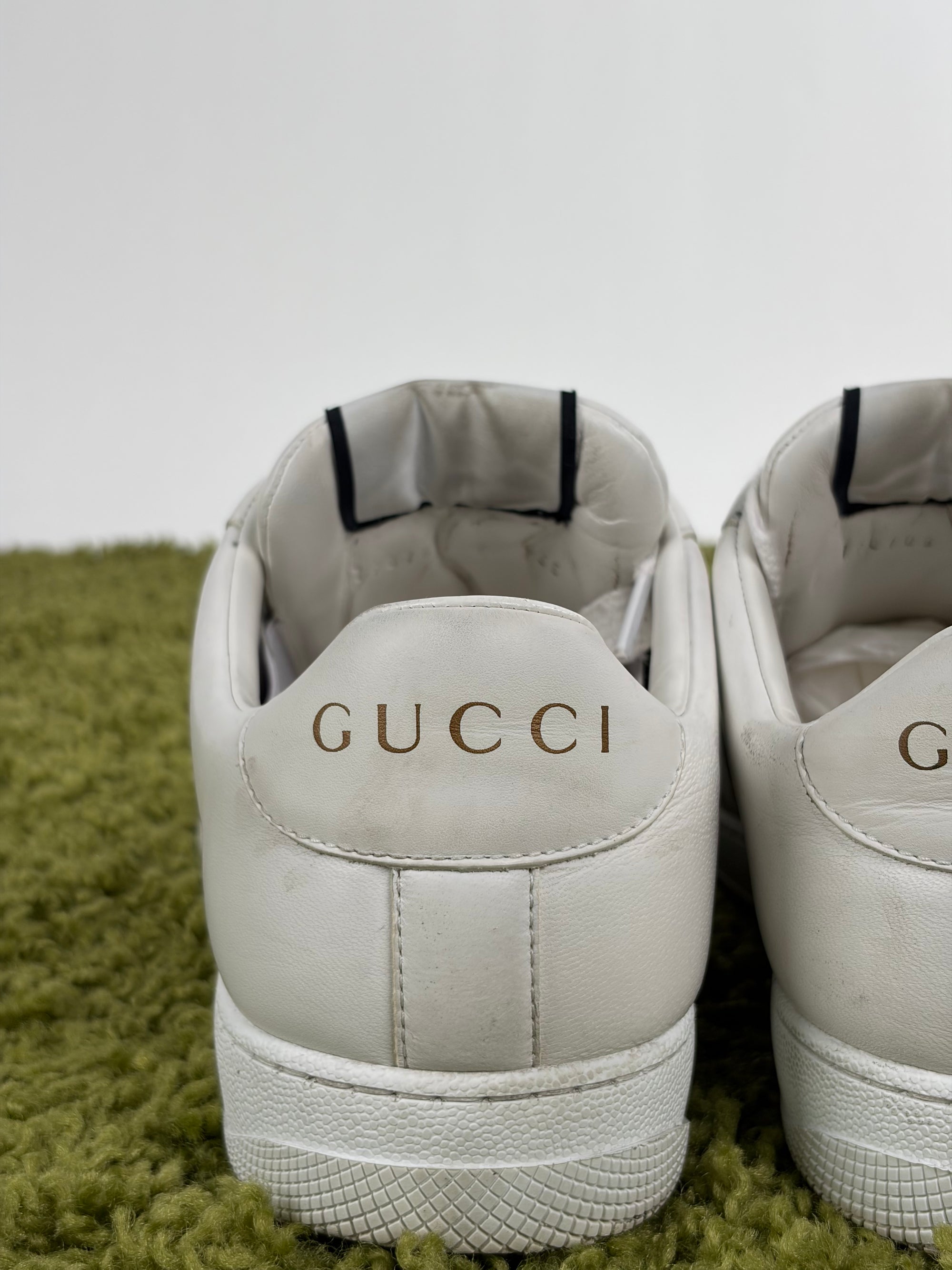 Gucci Ace Size 9=43 calza 43.5 bianche rosse e verdi