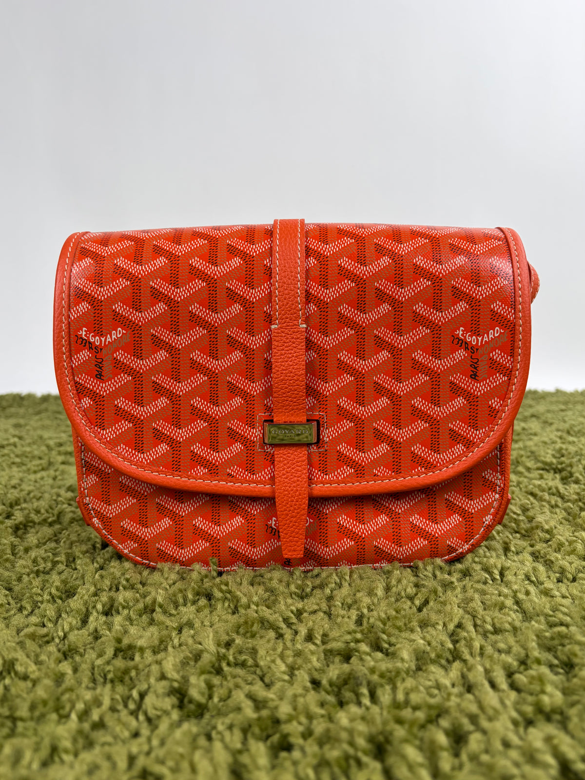 Borsa Goyard Belvedere PM in tela Goyardine Arancione