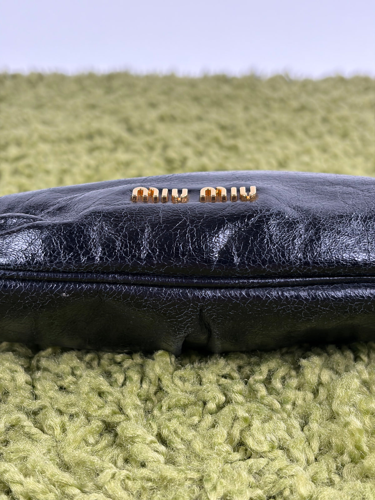 Borsa Miu Miu Pour Accessories Vitello Shine Sac Nera