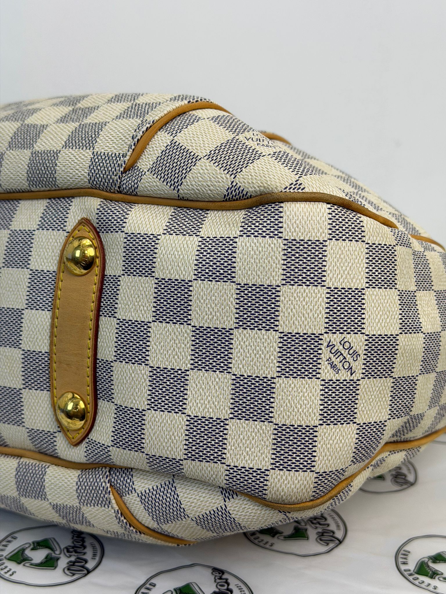 Louis Vuitton galliera bianca in cavavas damier