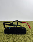 Occhiali Gucci Con montatura a farfalla in acetato nera Multicolor