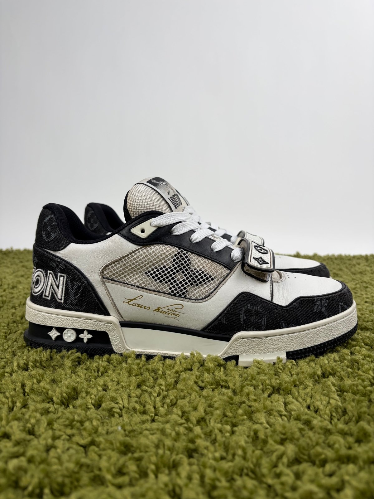 Louis Vuitton Trainer Denim Nera 7 - Second Hand Di Fiore