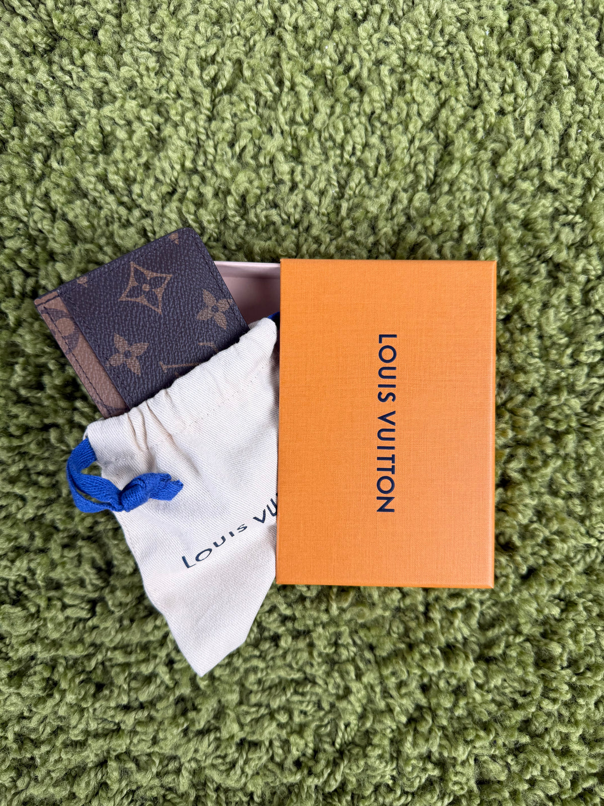 Portacarte Reverse Canvas Louis Vuitton Marrone
