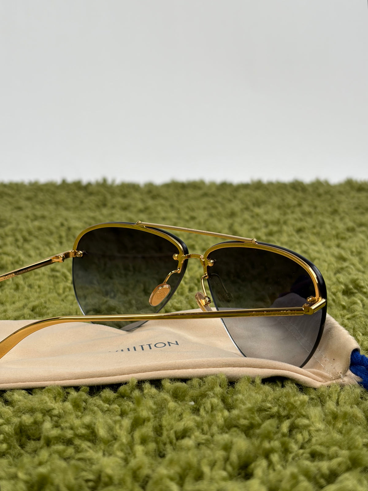 Occhiali da sole Pilot Light Louis Vuitton Oro con lenti sfumate