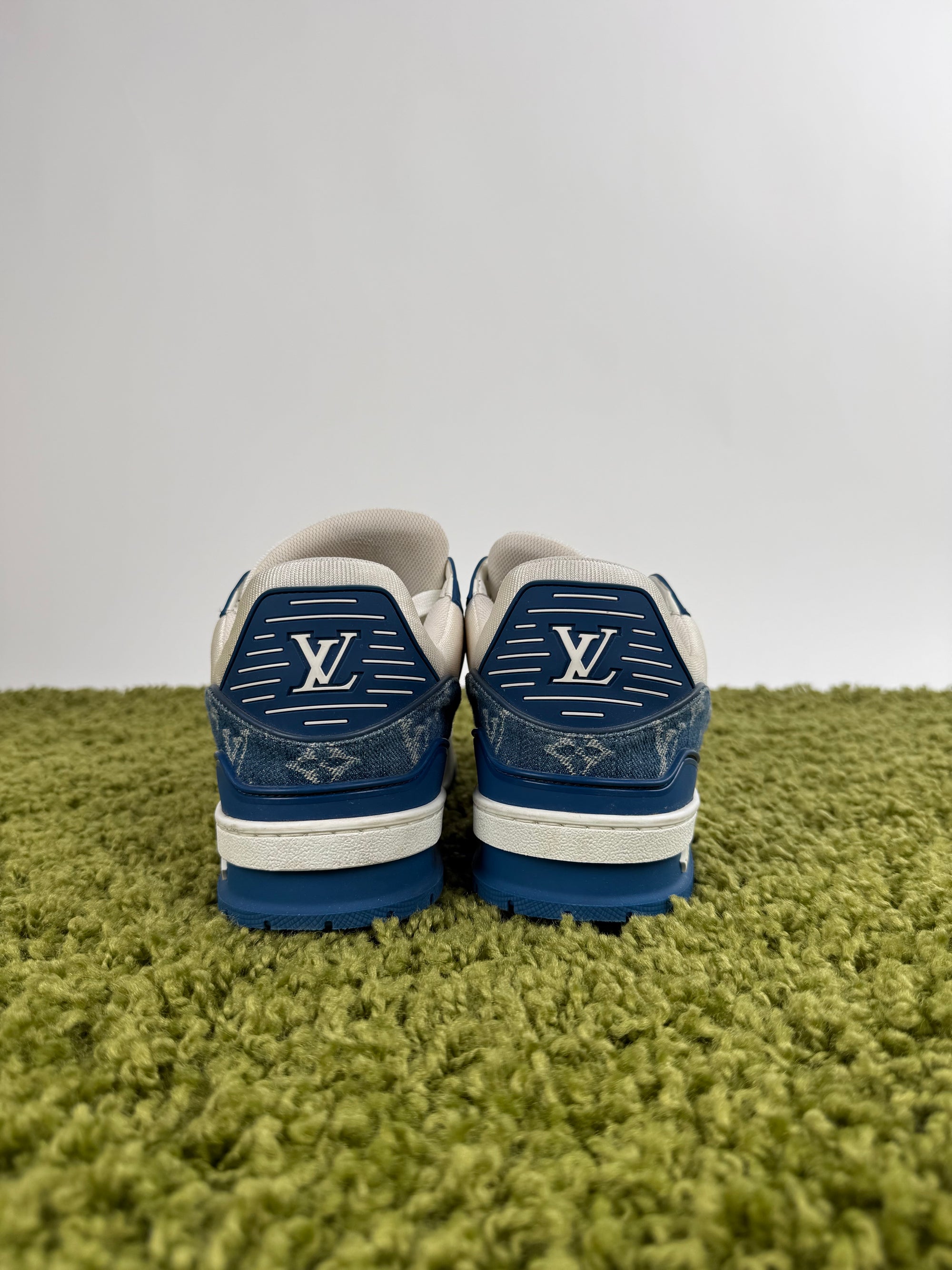 Louis Vuitton Trainer in denim Blu 8