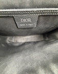 Borsa a tracolla Christian Dior Saddle con pattina Nero