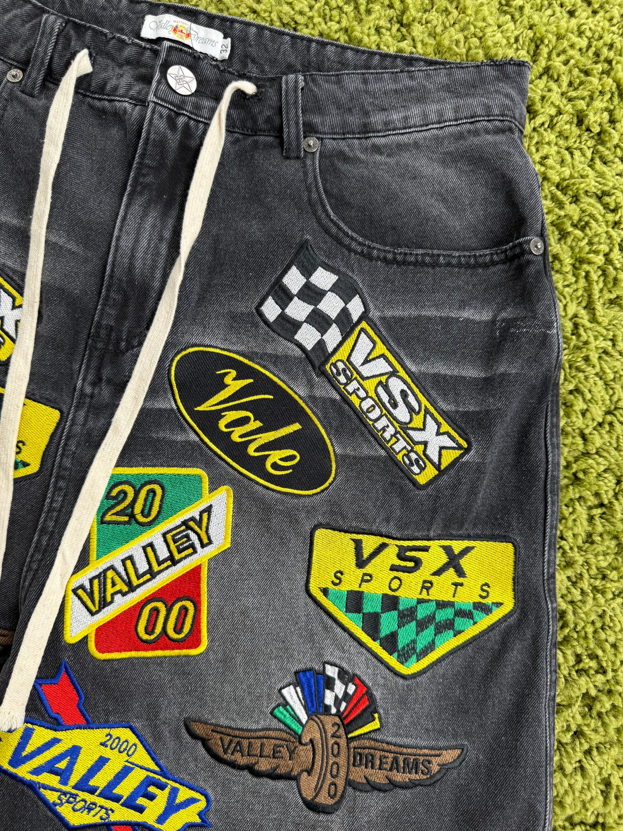 Pantaloncino Jorts Passport Valley Dreams In Denim Nero Multicolor 32