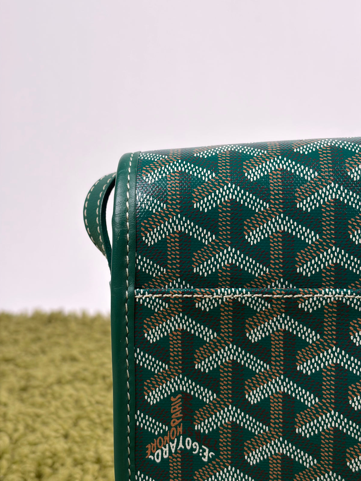 Borsa Goyard Belvedere PM in tela Goyardine Verde