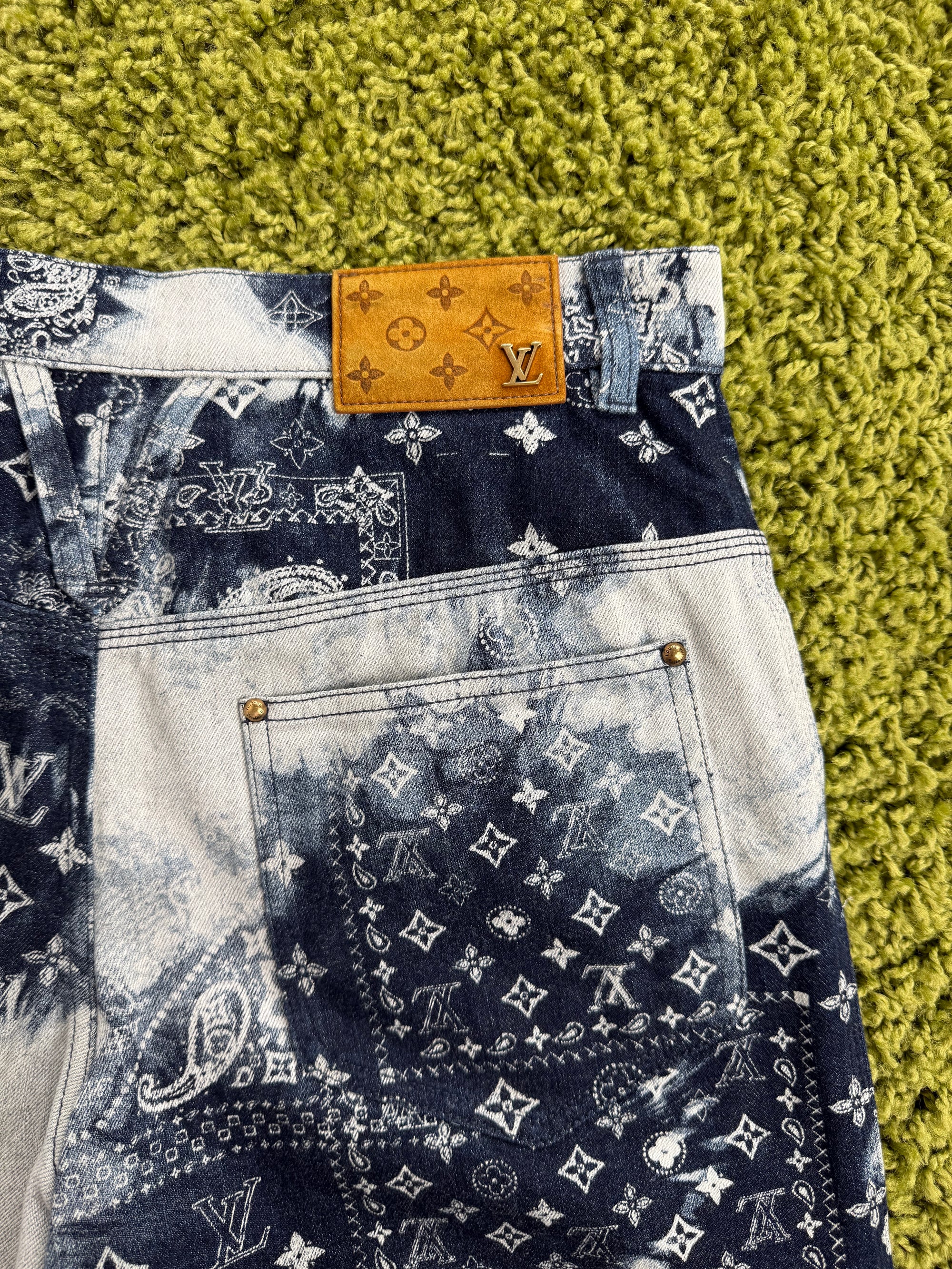 Completo Louis Vuitton in denim Multicolor Camicia S Pantaloncino 30