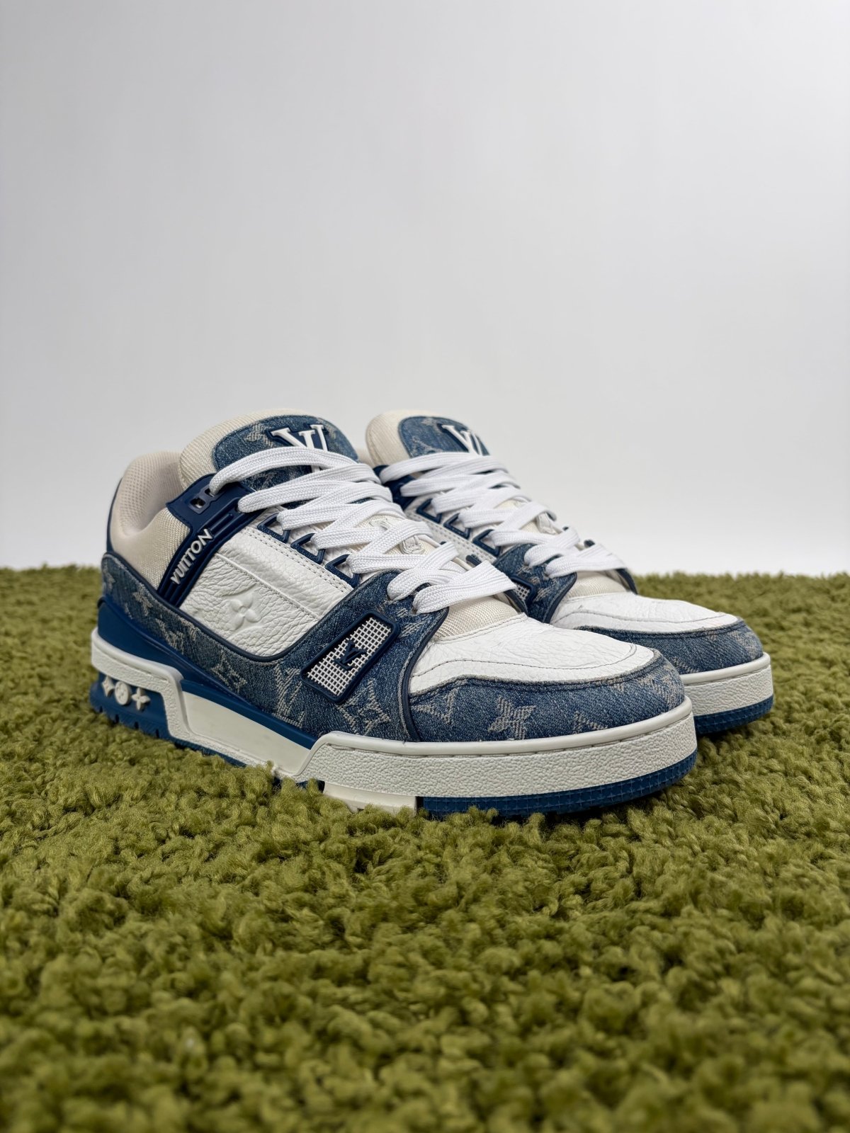 Louis Vuitton Trainer Denim Blu 7 - Second Hand Di Fiore