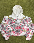 Felpa Valley Dreams Flag zip Up Bianca Multicolor M