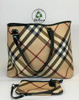 Borsa Burberry beige e verde