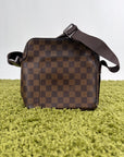 Marsupio Louis Vuitton Olav PM in tela Damier Marrone