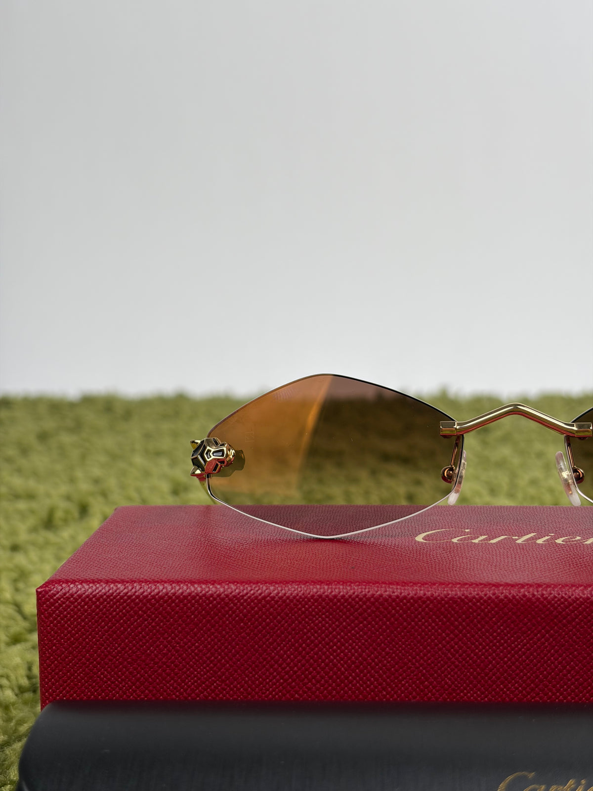 Occhiali da sole Rimless Panthère Cartier Oro