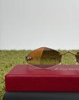 Occhiali da sole Rimless Panthère Cartier Oro