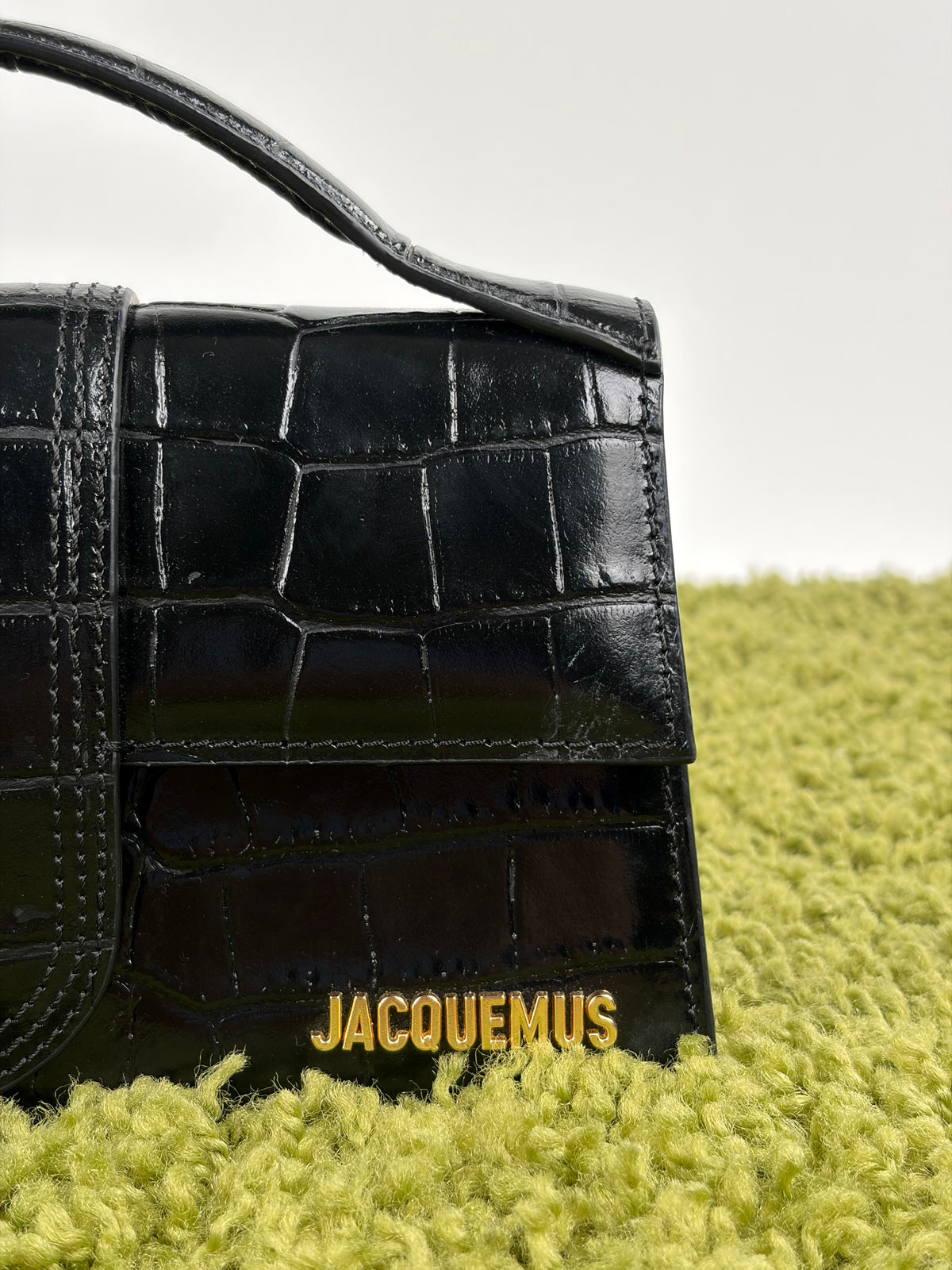 Borsa Jacquemus La grande Bambino Coccodrillo Nero