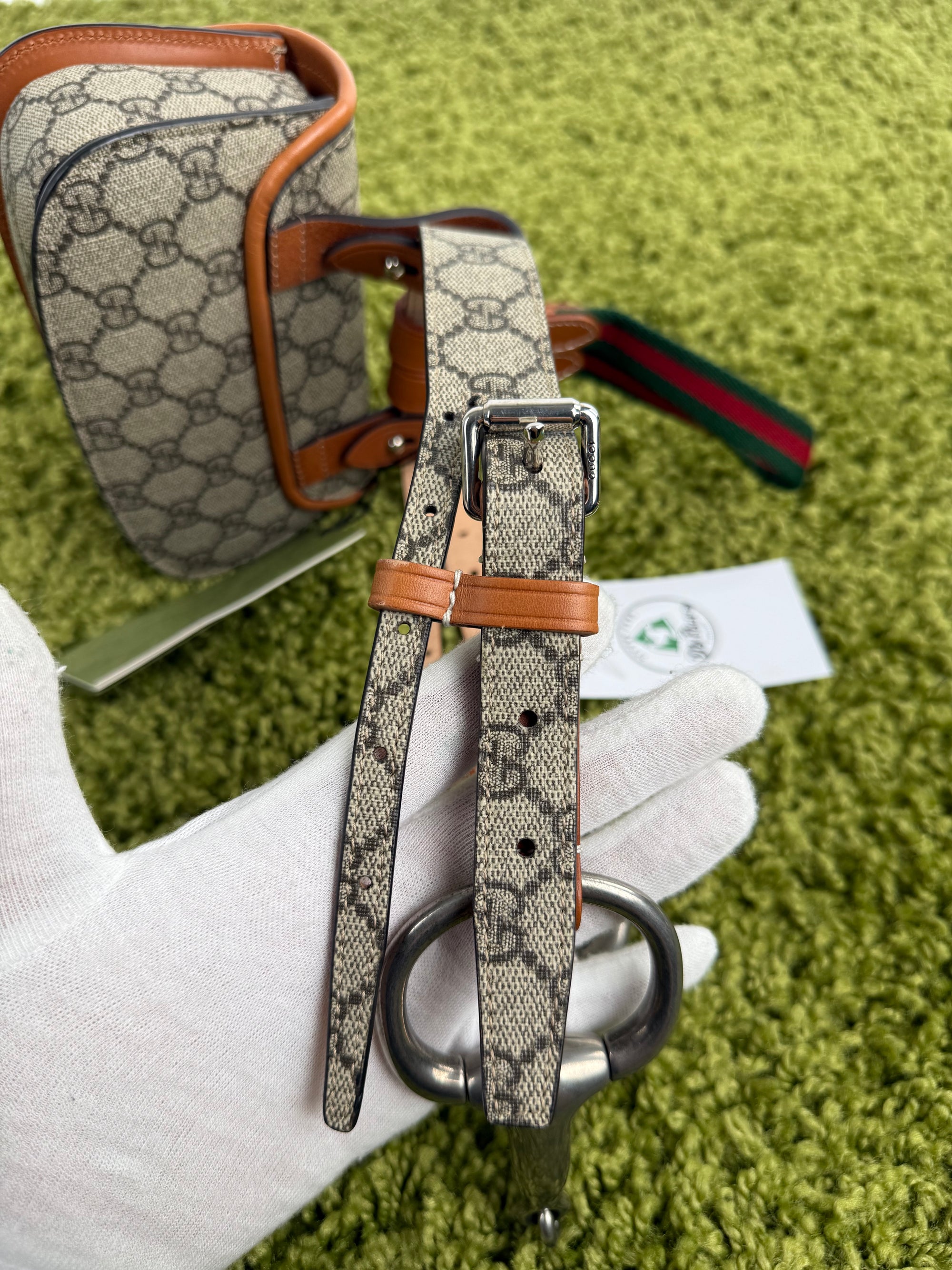 Marsupio gucci beige in tela
