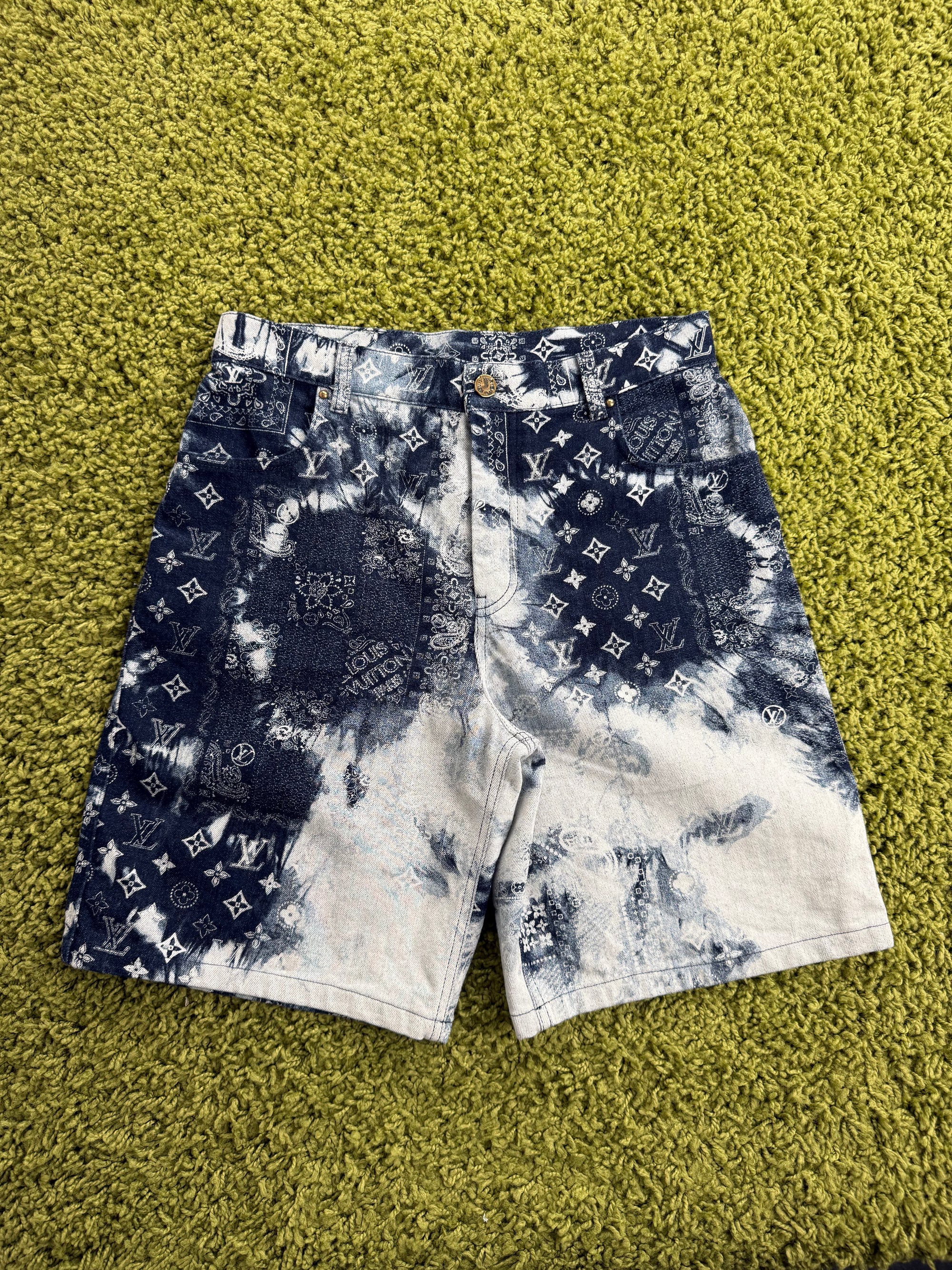 Completo Louis Vuitton in denim Multicolor Camicia S Pantaloncino 30