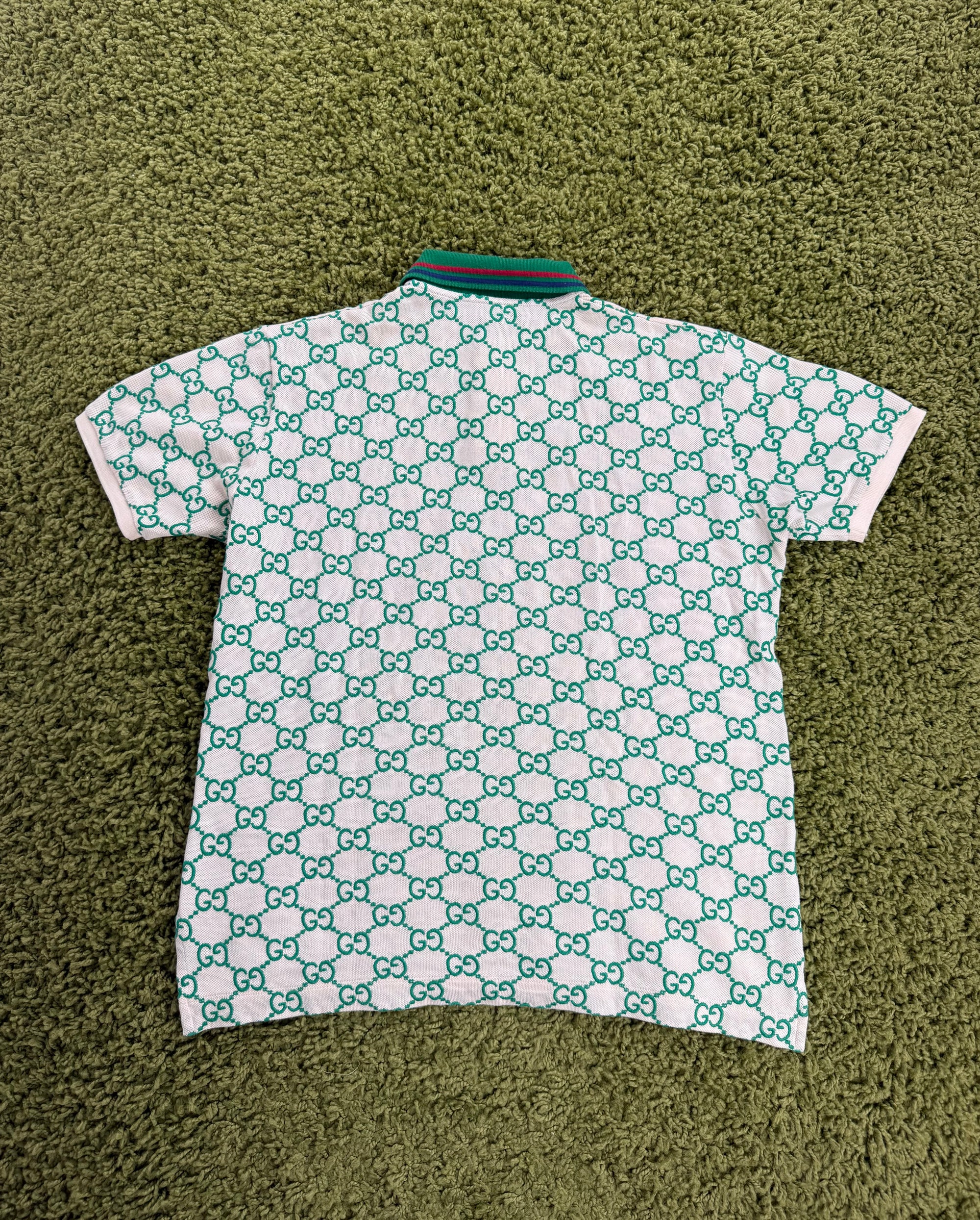 Polo Gucci Bianca Verde XS