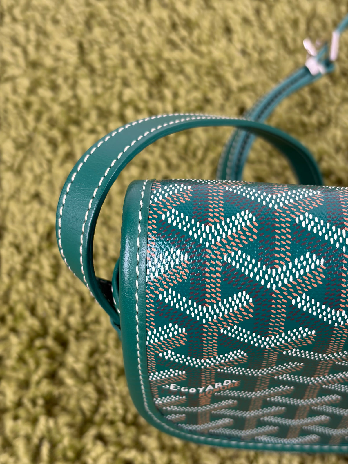 Borsa Goyard Belvedere PM in tela Goyardine Verde