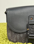 Borsa a tracolla piccola saddle Christian Dior Nero