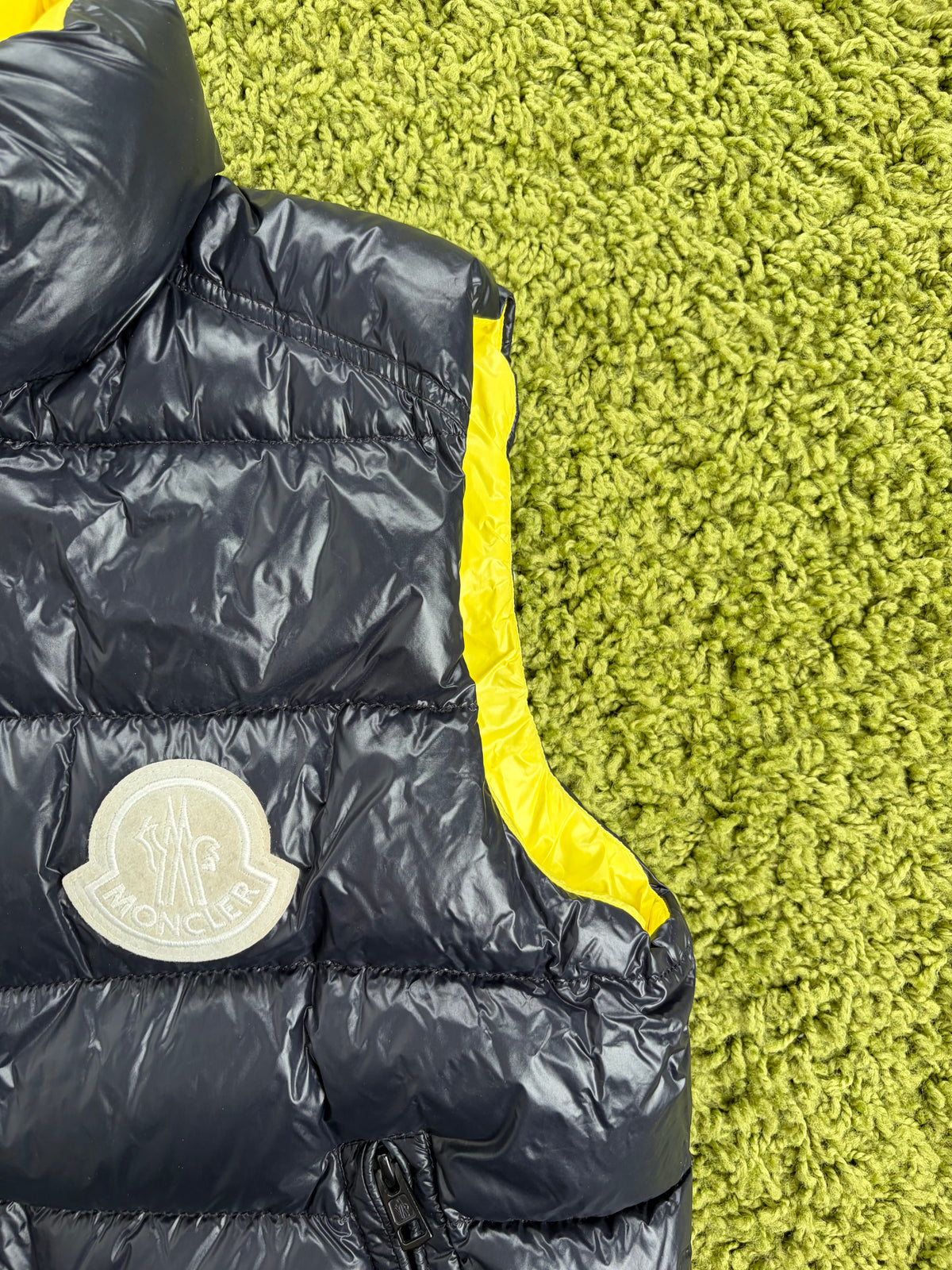 Gilet Moncler Parke in Nylon Nero