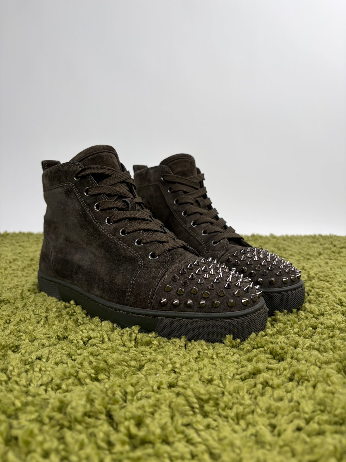 Christian Louboutin Spikes High Marrone 41.5 - Second Hand Di Fiore