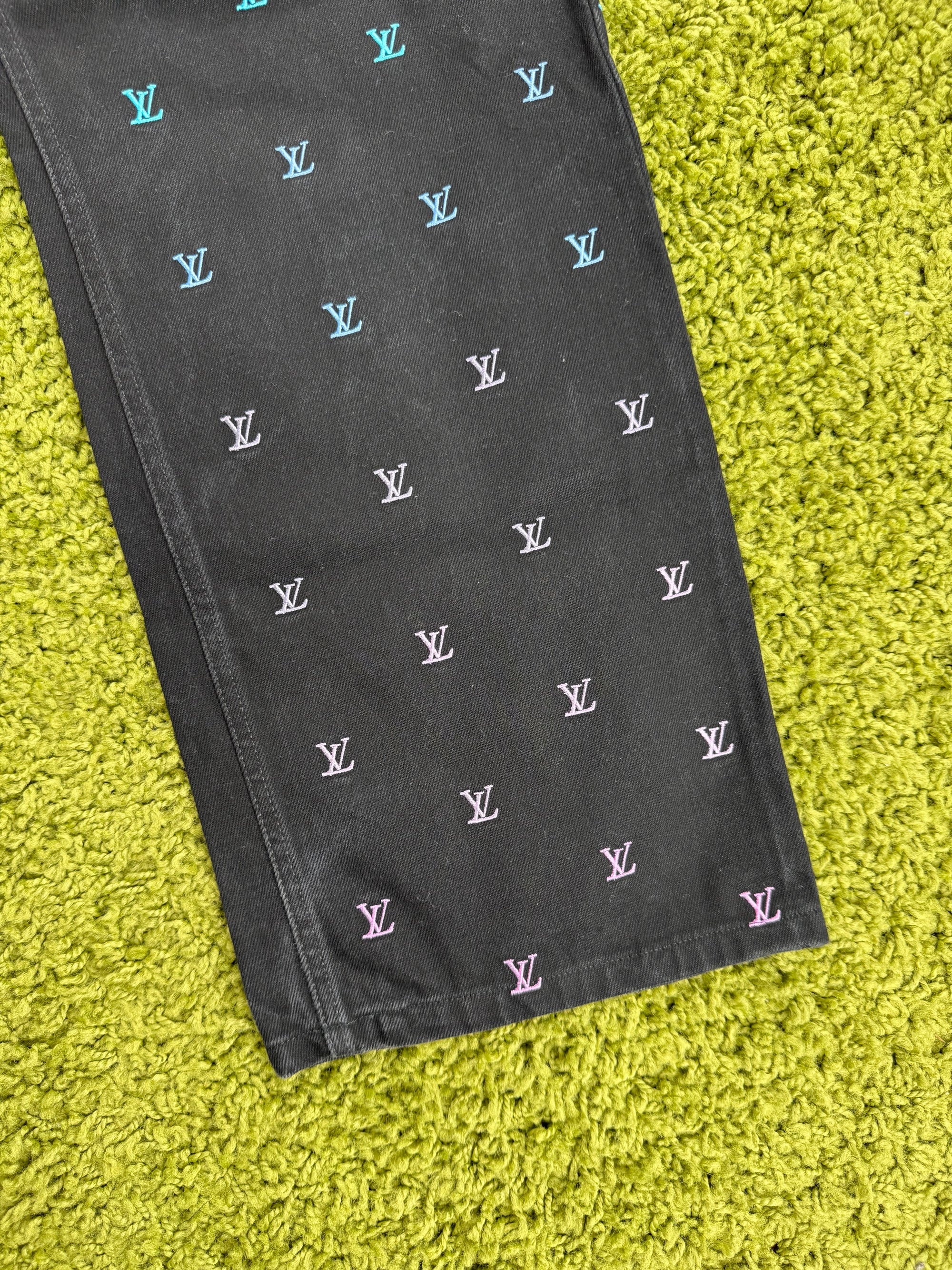 Jeans Louis Vuitton Nero Dettagli Arcobaleno 30