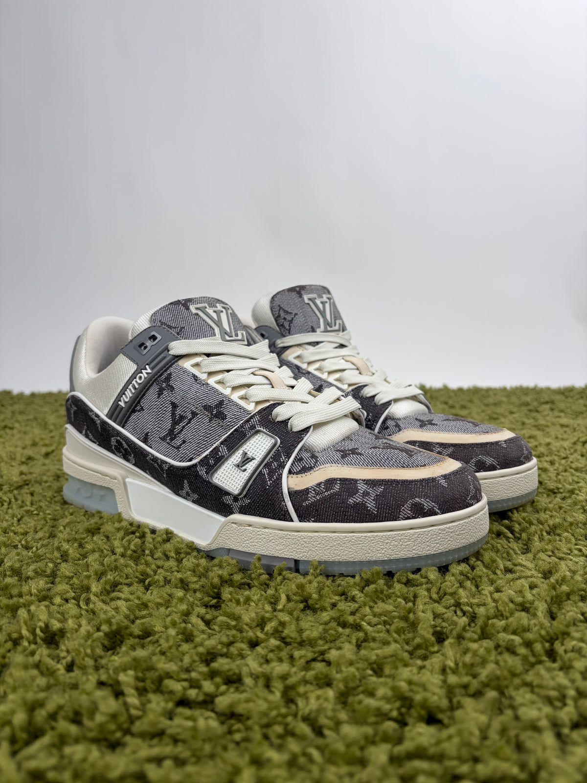 Louis Vuitton Trainer Denim Grigia 7 - Second Hand Di Fiore